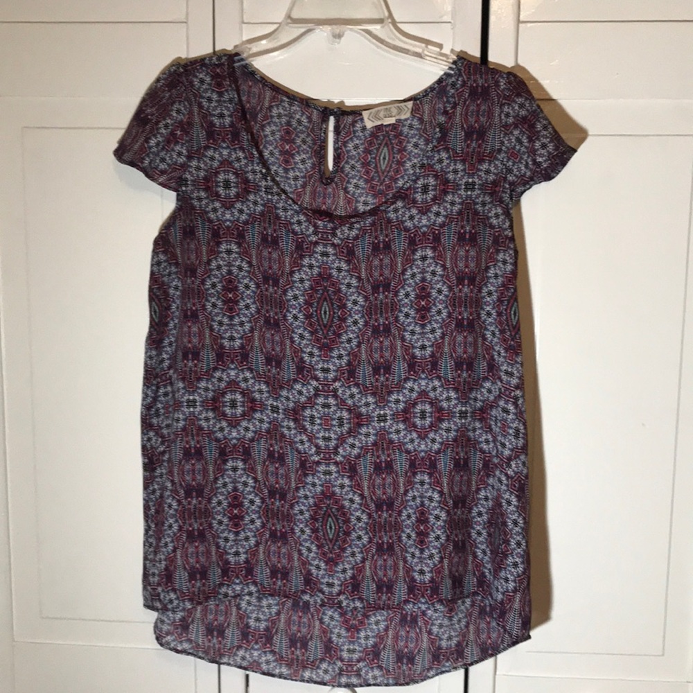 purple blouse
